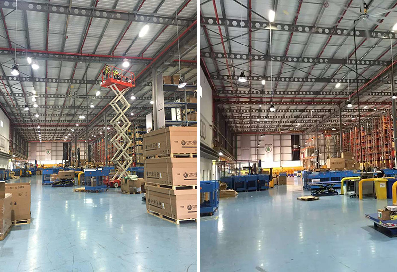 XJ-HBS150W High Bay in Israel Auto Part Warehouse