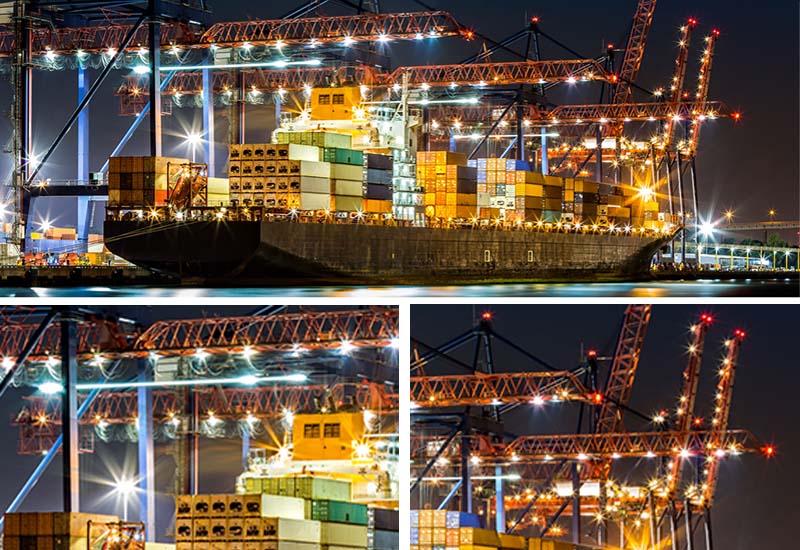 Nighttime Illumination at an Australian Container Terminal