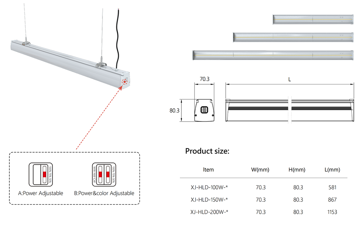 HB17 (HLD) Linear High Bay_SEEKING LED-LIGHTING LIMITED Dimension