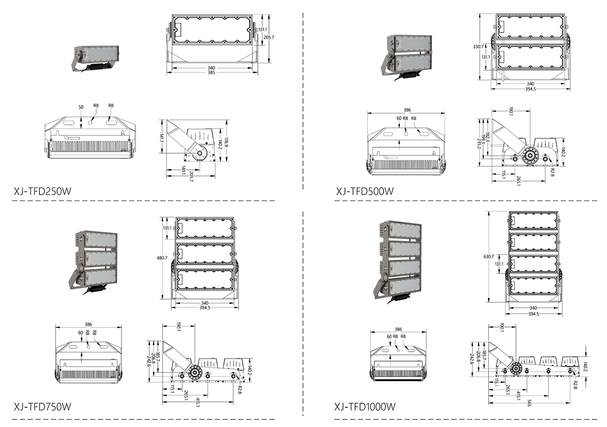 TFD SERIES (SAGITTARIUS)_SEEKING LED-LIGHTING LIMITED Dimension