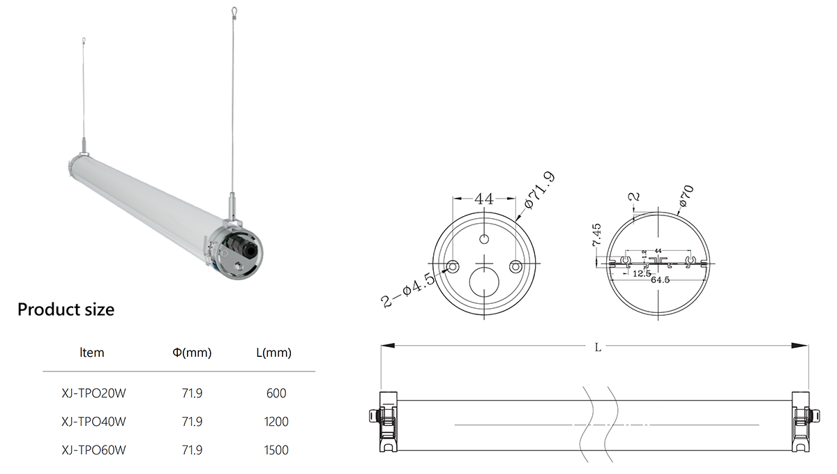 TPO SERIES_SEEKING LED-LIGHTING LIMITED Dimension